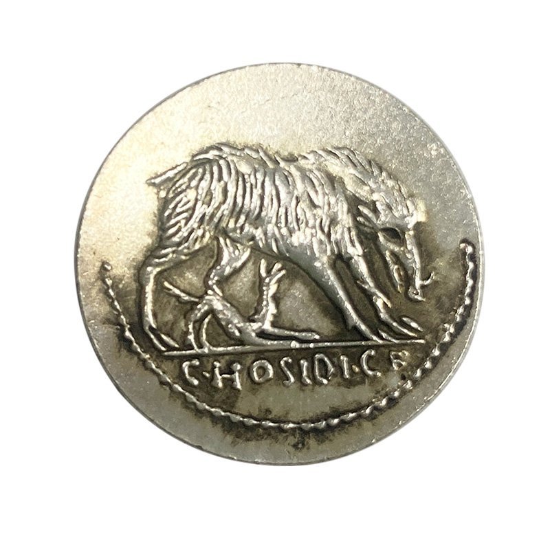 レプリカコイン アルテミス イノシシ 猪 古代ローマ 銀貨 硬貨 コイン アンティーク キーホルダーペンダントお守りなどに RM27_画像3
