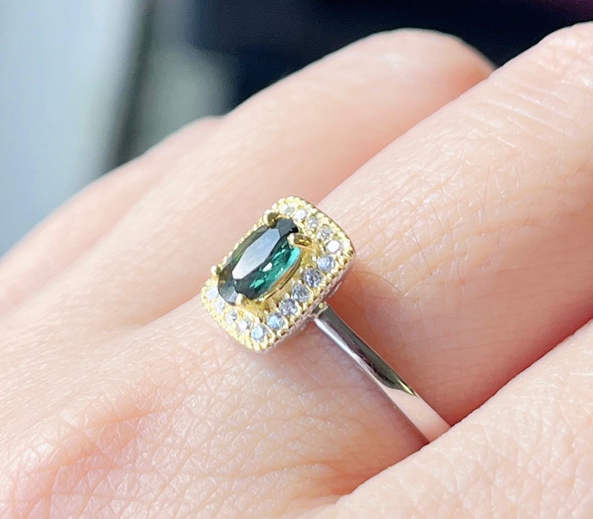 天然石 】逸品緑トルマリンs925のリング指輪（番号A2276）｜PayPayフリマ