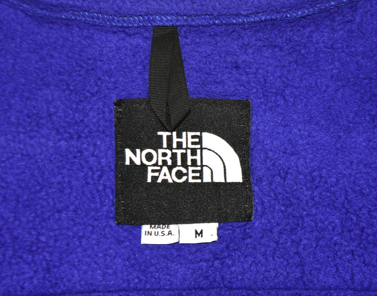 USA製 1990s THE NORTH FACE Denali jacket M Aztec blue オールドノースフェイス 初期 デナリジャケット フリース アズテックブルー_画像4