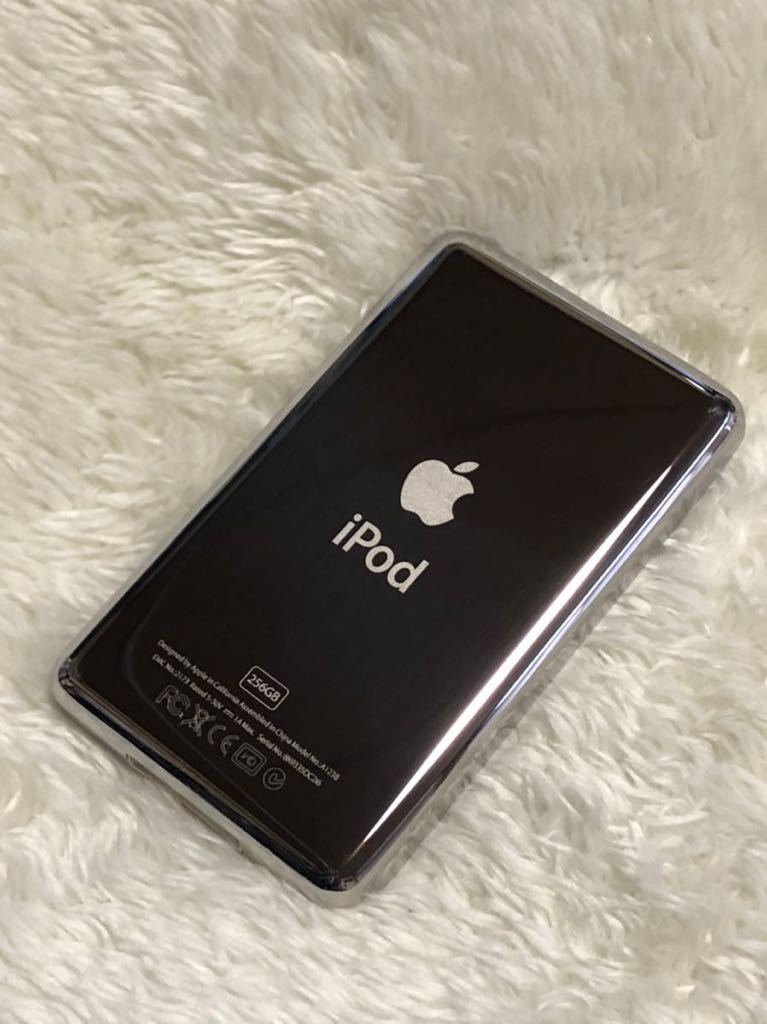 Apple iPod classic 第6.5世代 160GBから256GB 赤黒カラー　カスタム　改造 MC297JかMC293J パネル バッテリー新品_画像2