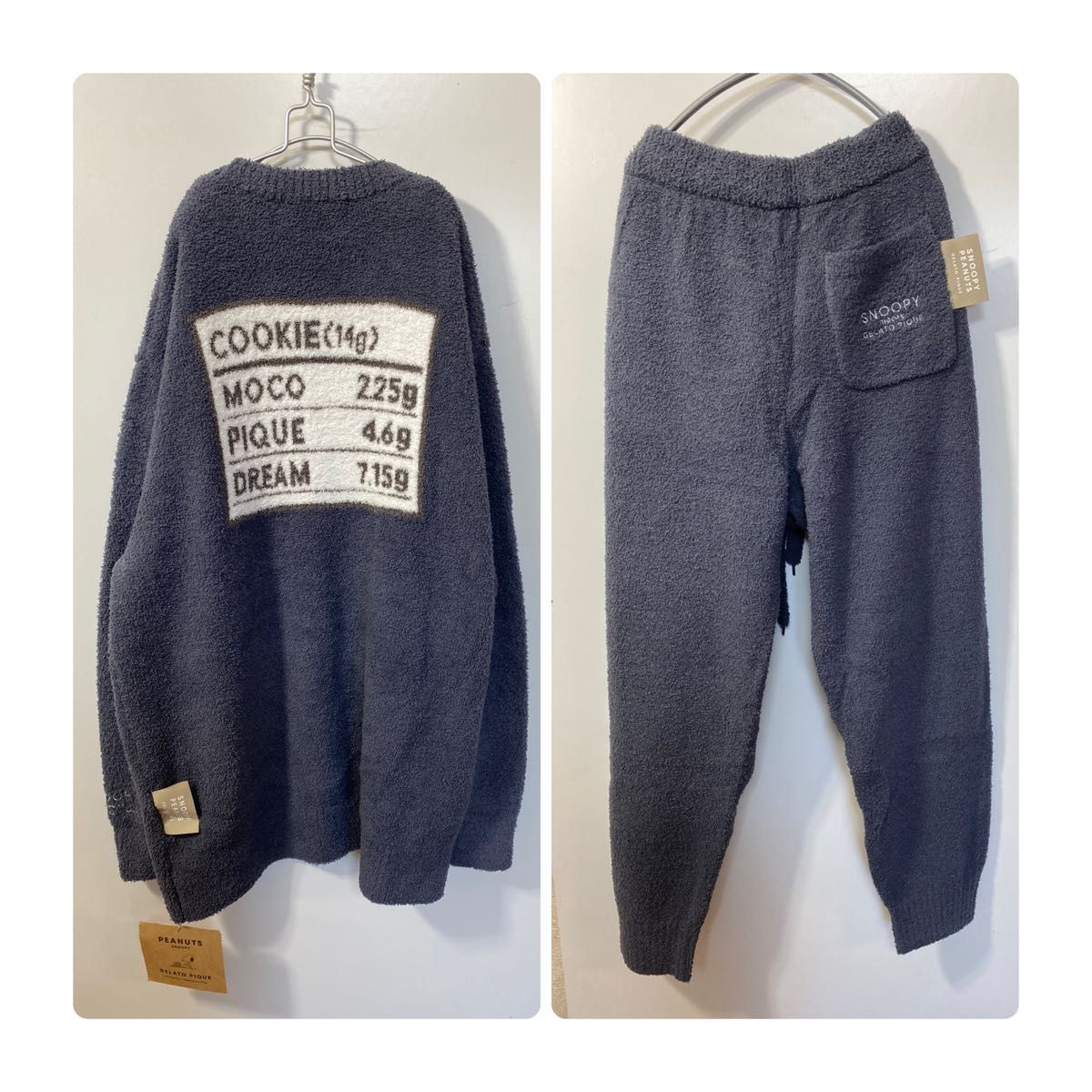 新品 PEANUTS 上下セット ジェラートピケ スヌーピー HOMME gelato