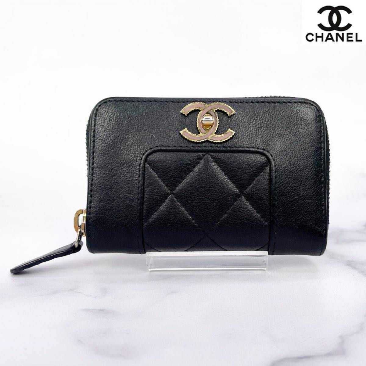 368 超美品 シャネル CHANEL マドモアゼル コインケース コインパース