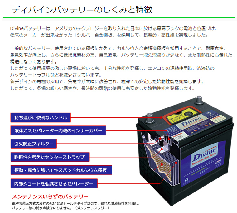 MF56219 Divineバッテリー SL-6C SLX-6C 互換 プジョー 206 306 307 309 406 / シトロエン クサラ エグザンティアC5 XM ZX_画像3