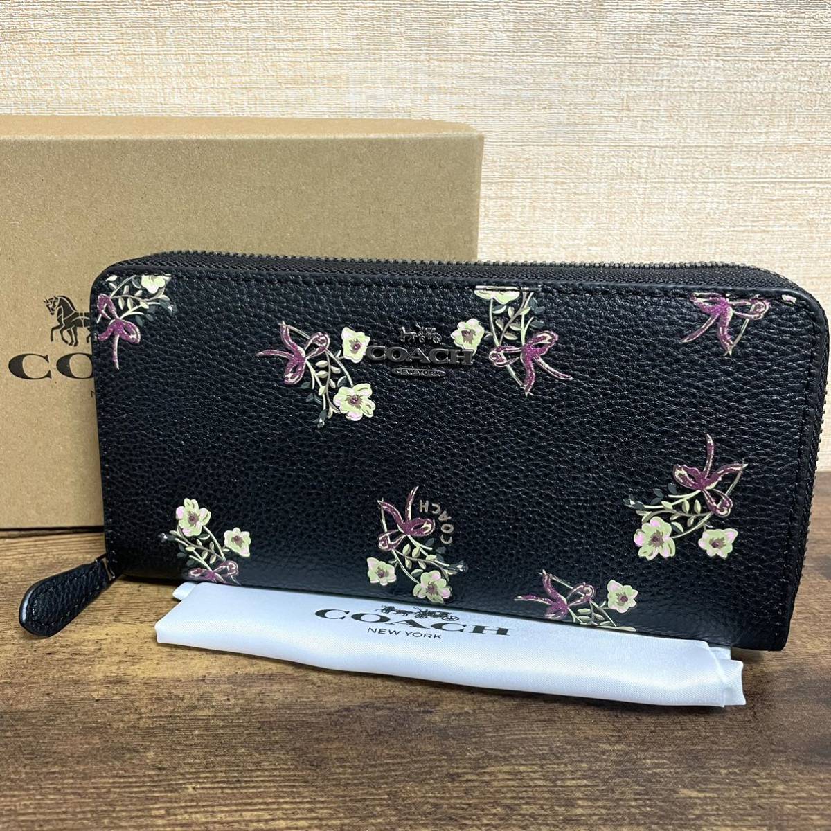 通販セール COACH - coach フローラル 長財布 コーチ 新品