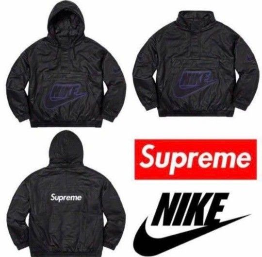 NIKE Supreme 19AW Leather Bomber Jacket19AW Leather Anorak S NIKE Supreme 19AW Leather Bomber Jacket19AW Leather Anorak S