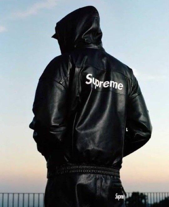 NIKE Supreme 19AW Leather Bomber Jacket19AW Leather Anorak S NIKE Supreme 19AW Leather Bomber Jacket19AW Leather Anorak S