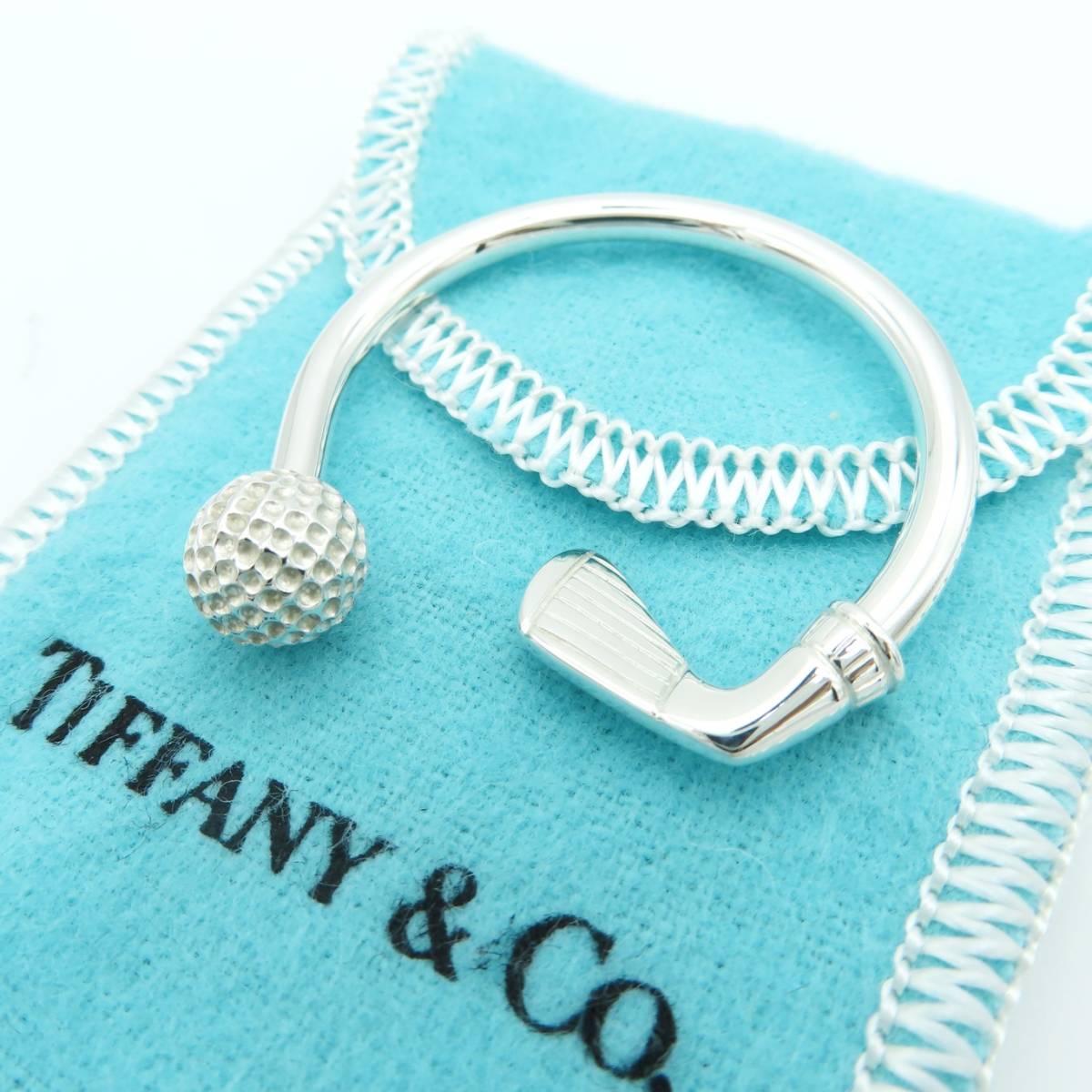 美品》Tiffany&Co. ヴィンテージ アンカー チャーム キーホルダー