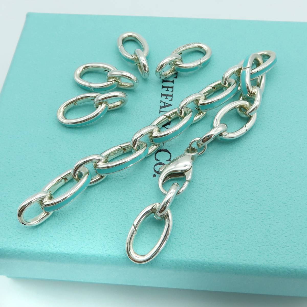 極希少 美品 Tiffany&Co. ティファニー スクラプ ブルー ブレスレット