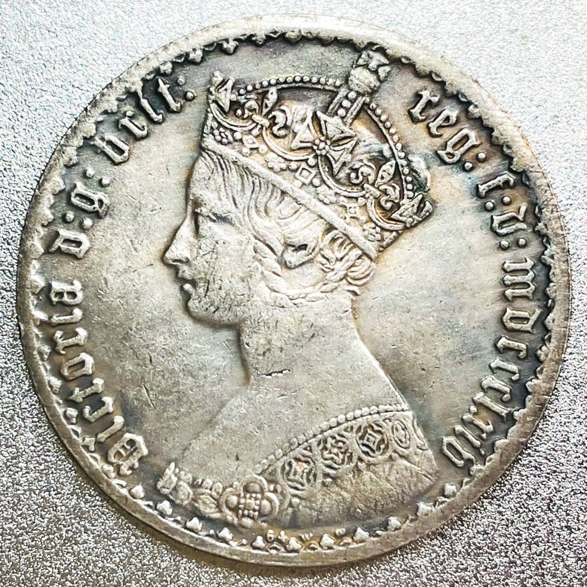 イギリス 1878 ヴィクトリア ゴチッククラウン銀貨 Florin | ommalqura.com