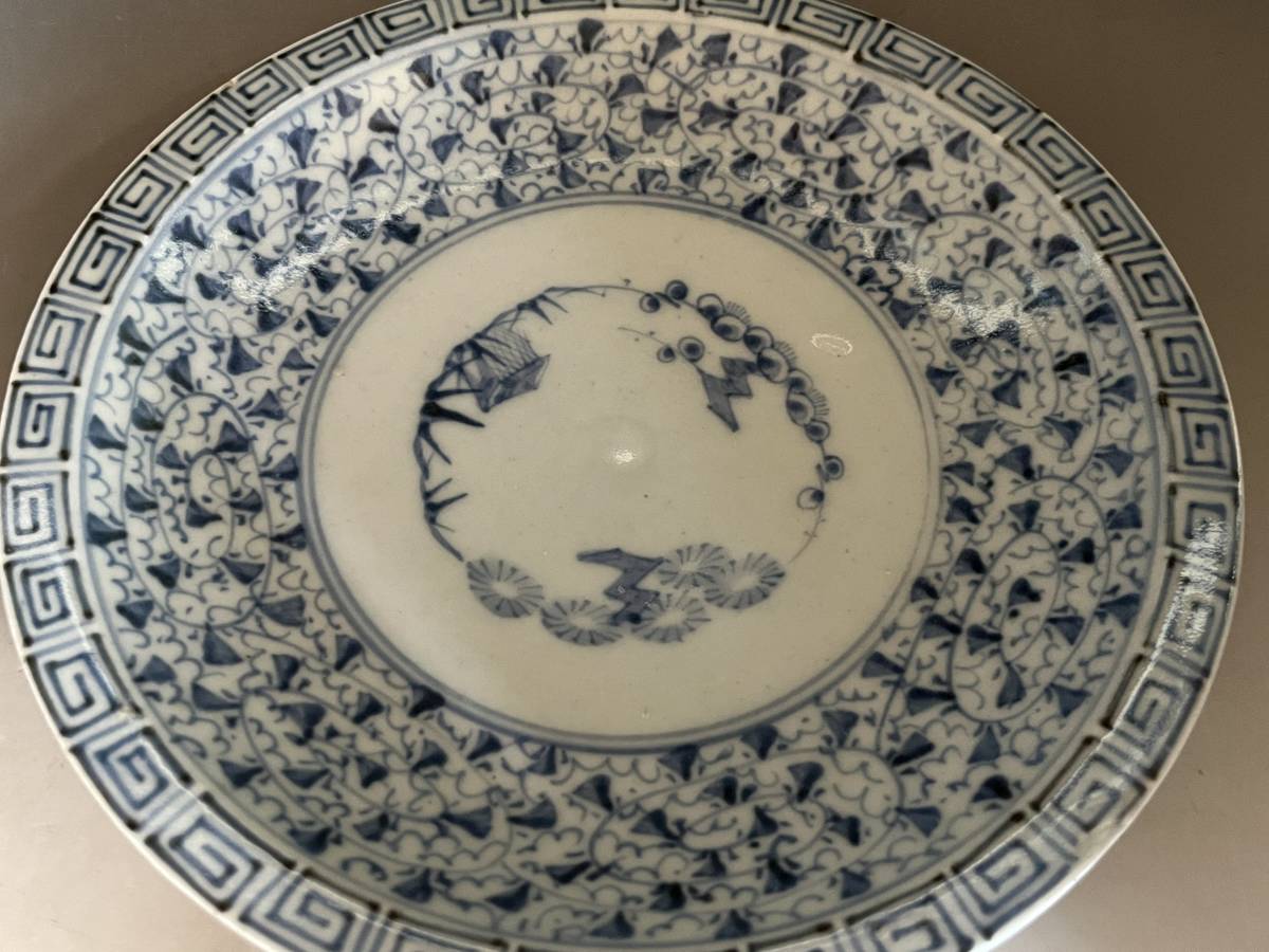 古伊万里 時代物 骨董 大皿 松竹梅-
