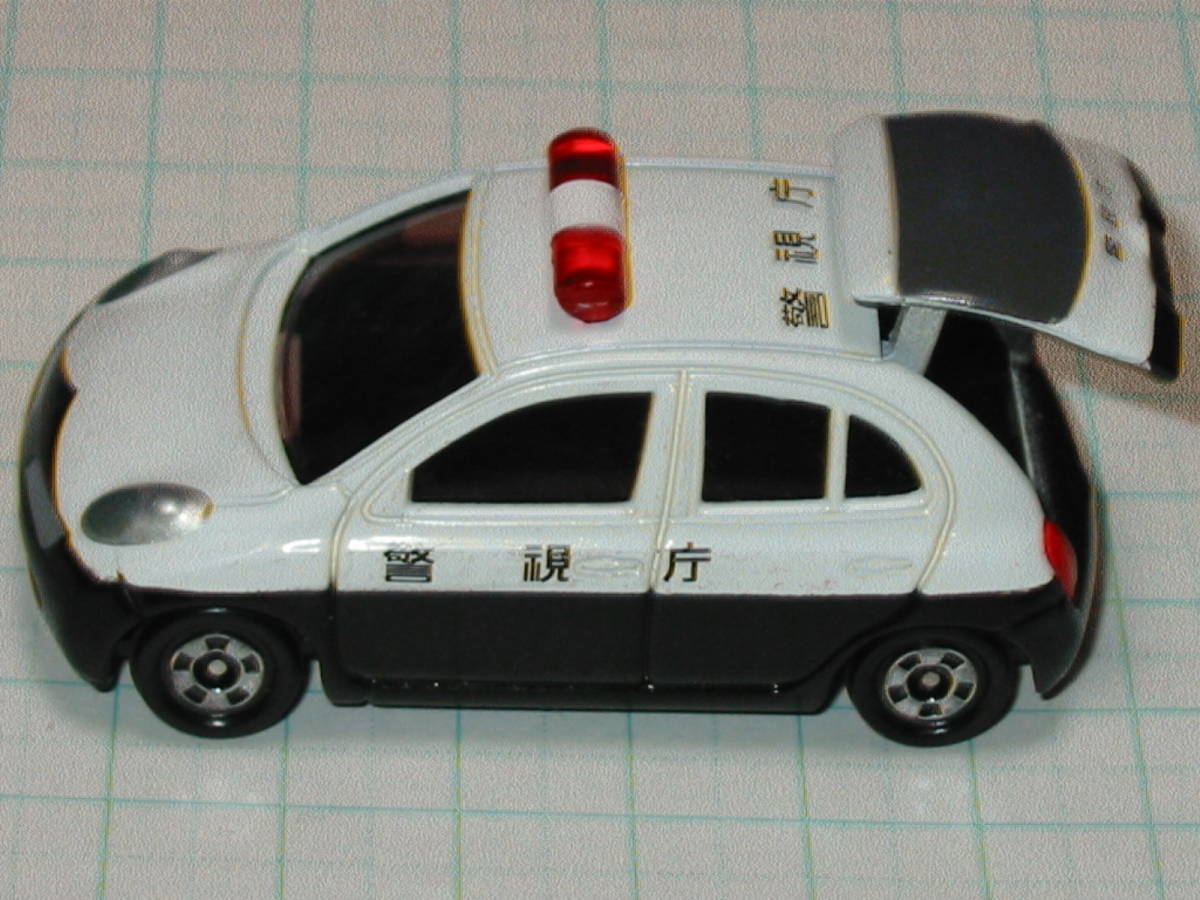 絶版品 トミカ 84 ★ニッサン 日産 マーチ NISSAN MARCH PATROL CAR パトロールカー パトカー 警視庁 中国製 ジャンク品_画像5