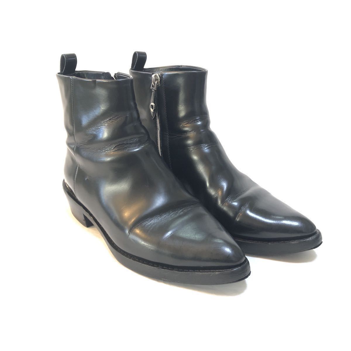 LOUIS VUITTON ルイヴィトン レザー ショートブーツ ♯36 1/2-