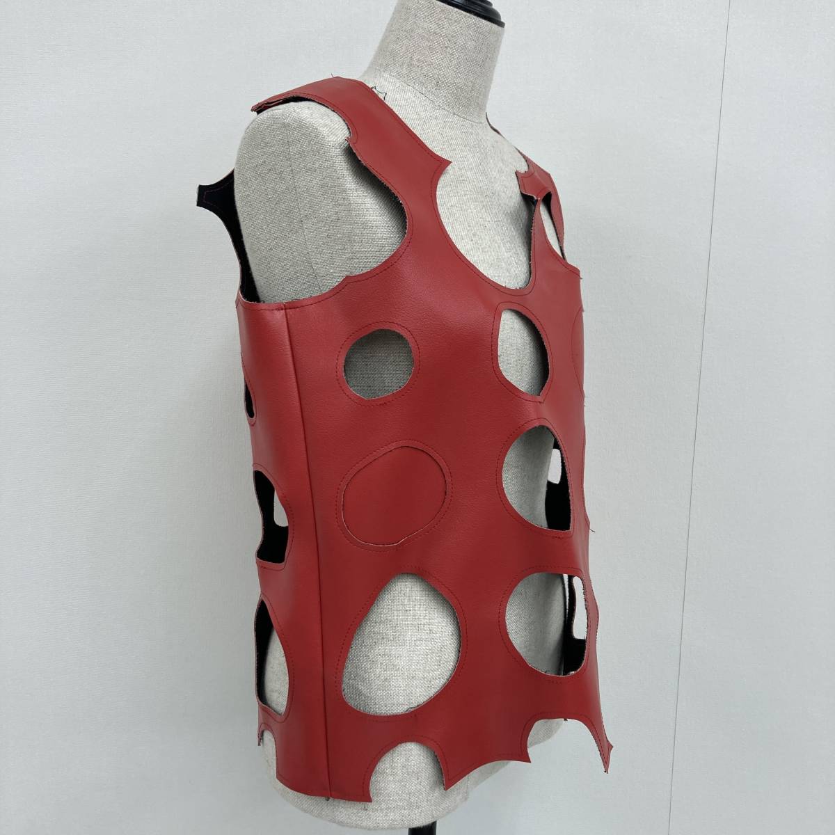 人気ブラドン 15SS 薔薇と血 コムデギャルソン レザー皮革断ち切り