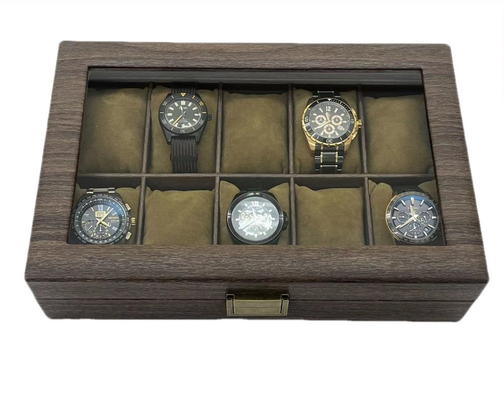  рука кейс для часов 10шт.@ Brown наручные часы место хранения box высококлассный часы кейс для коллекции наручные часы кейс для коллекции часы экспонирование bok Swatch 