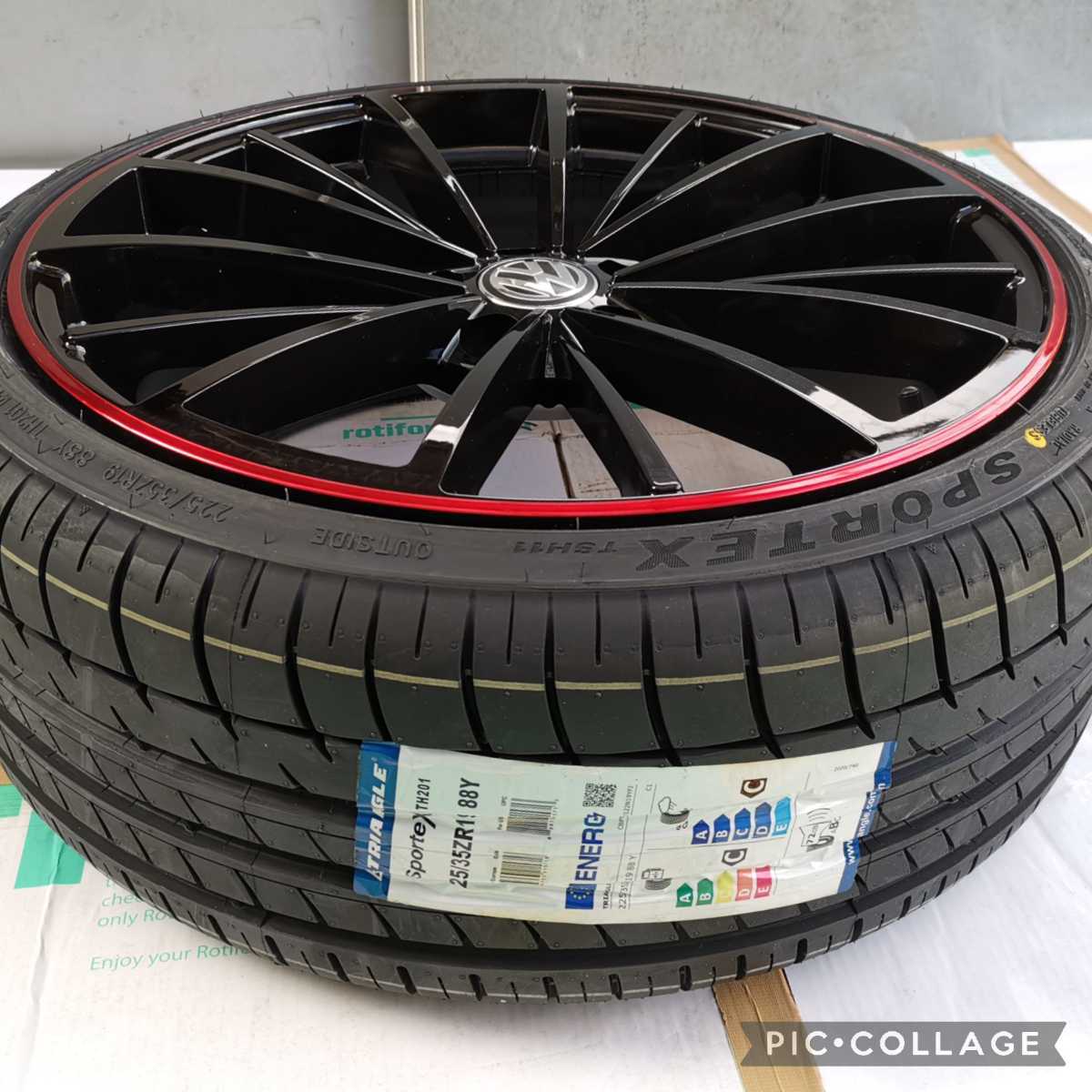 新品 タイヤホイール ワーゲン ゴルフ5 ゴルフ6 ゴルフ7 19インチタイヤとホイール付き4本セット225/35R19 225/35R19_画像4