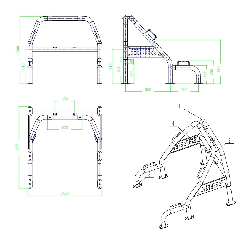 [ roll bar light truck ( light truck ) for all-purpose ]BAJACROSS hard rock bar Hijet Carry Acty 