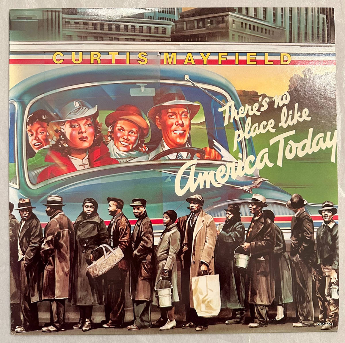 ■1993年 国内盤 限定 Curtis Mayfield - (There's No Place Like) America Today 12”LP CEJC-1003 Mr. Groove Merchant Presents_画像1
