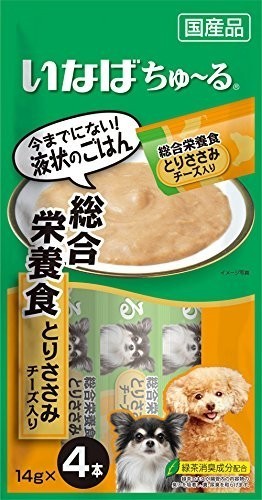 [いなばペットフード] いなば ちゅ～る 総合栄養食 とりささみ チーズ入り 14g×4本 D-107入数48 【50ケース単位販売】