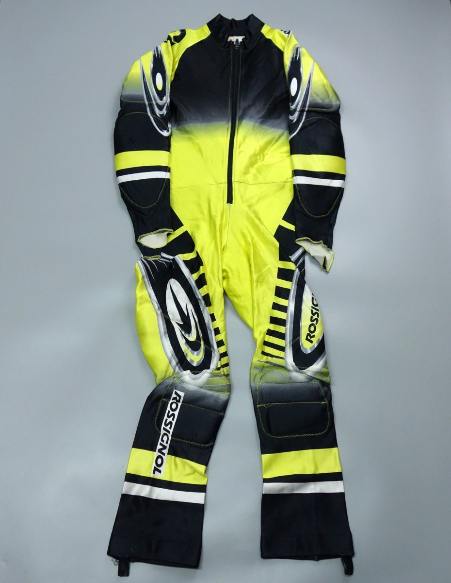 ロシニョール ROSSIGNOL レーシングスーツ スキーワンピース オールインワン つなぎ イエロー メンズ O