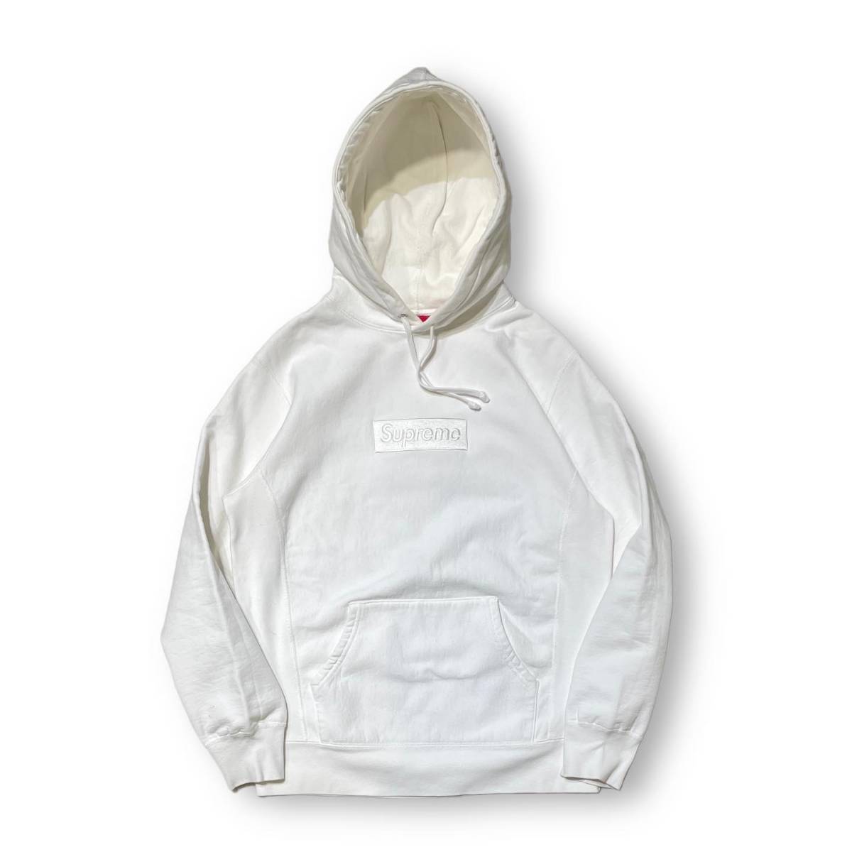 14aw Supreme box logo hoodie white ボックスロゴフーディー M