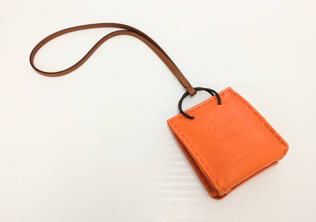 HERMES エルメス サックオランジュ バッグ チャーム オレンジ 箱有り