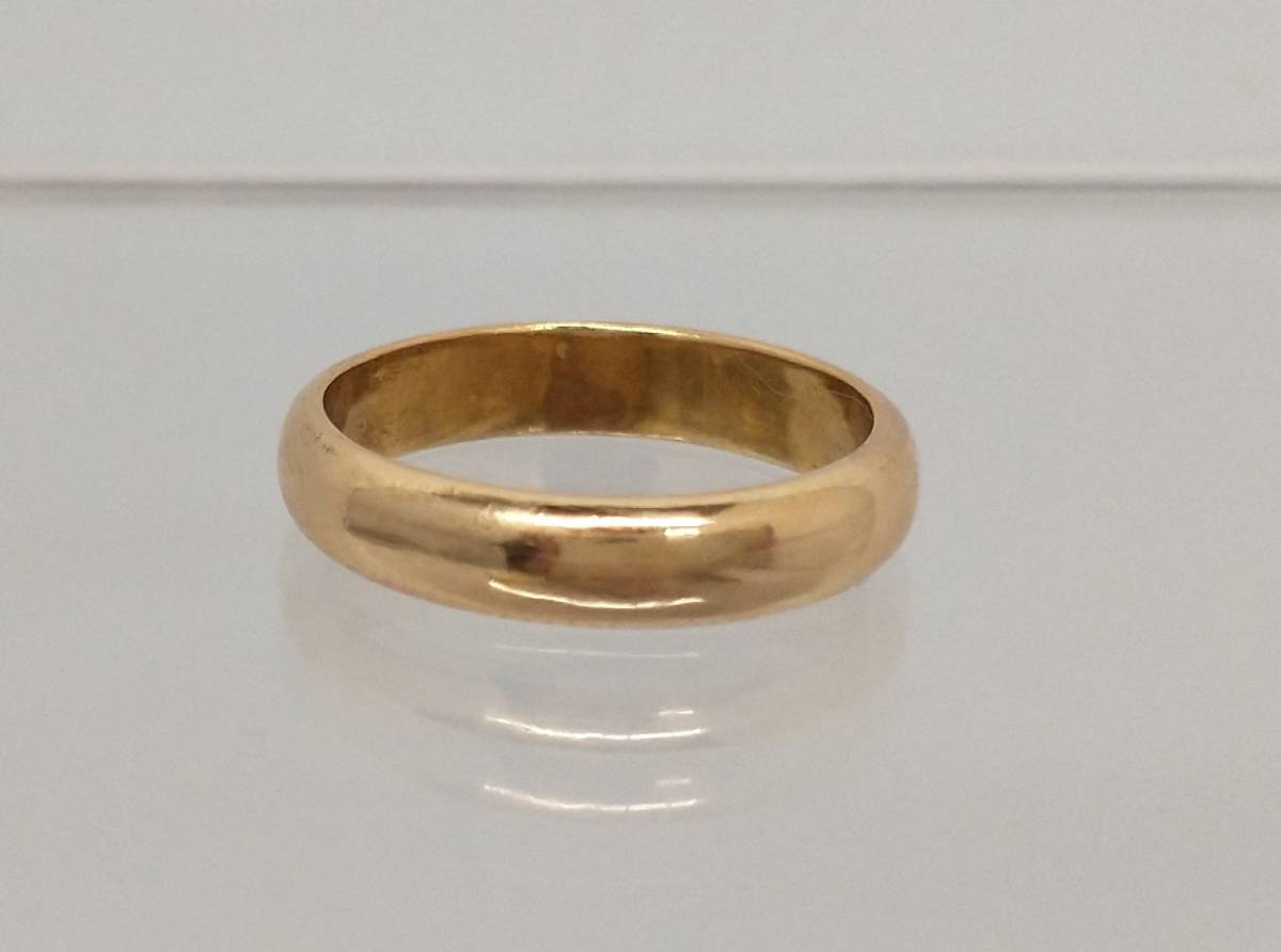 K18　10号　3.8g　ゴールド　18金　シンプル　リング　指輪