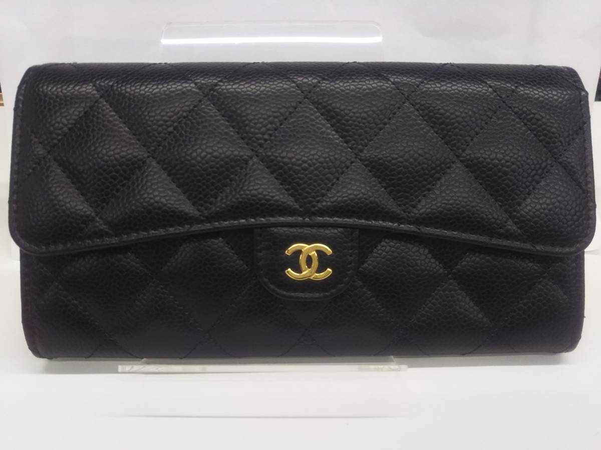 100％安い 美品 CHANEL シャネル マトラッセ キャビアスキン