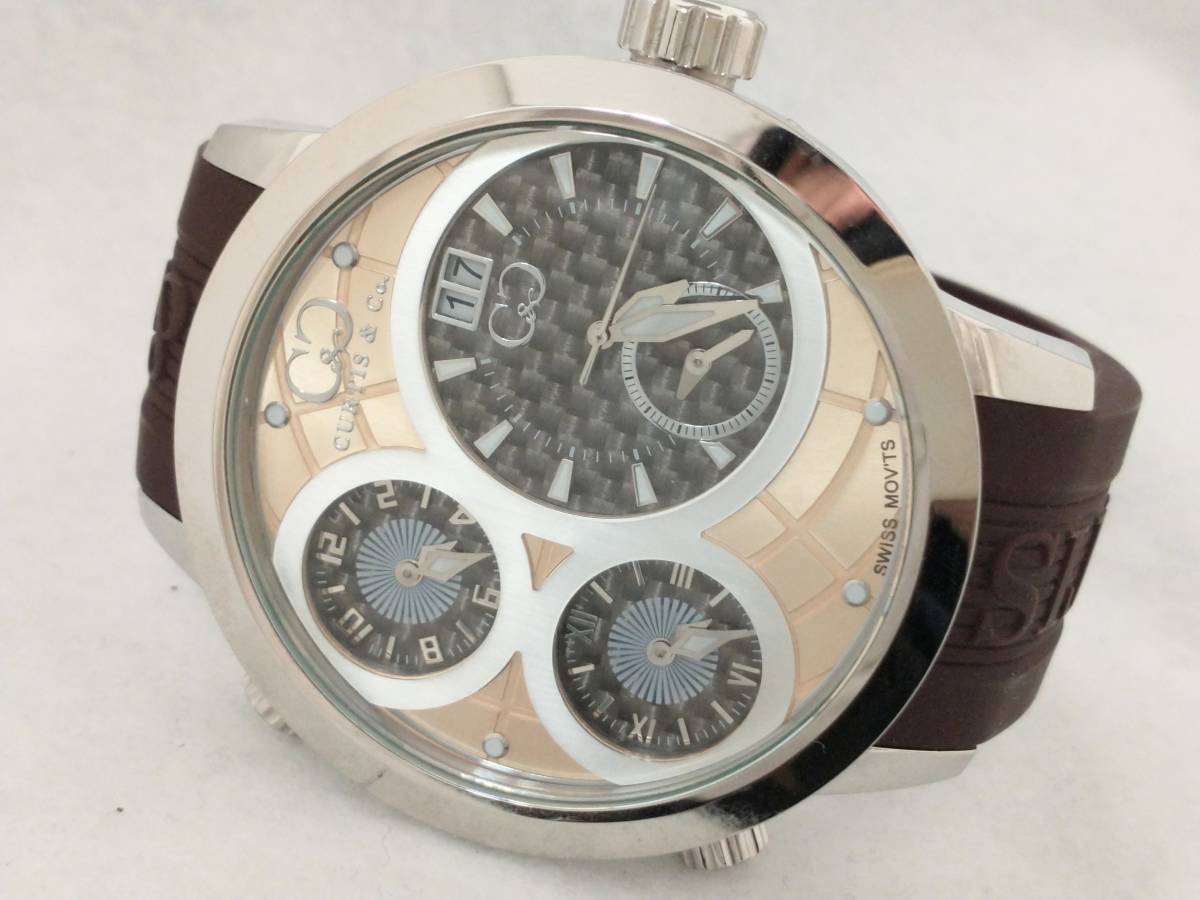 CURTIS&Co. カーティス ビッグタイム ワールド 3タイムゾーン 57mm