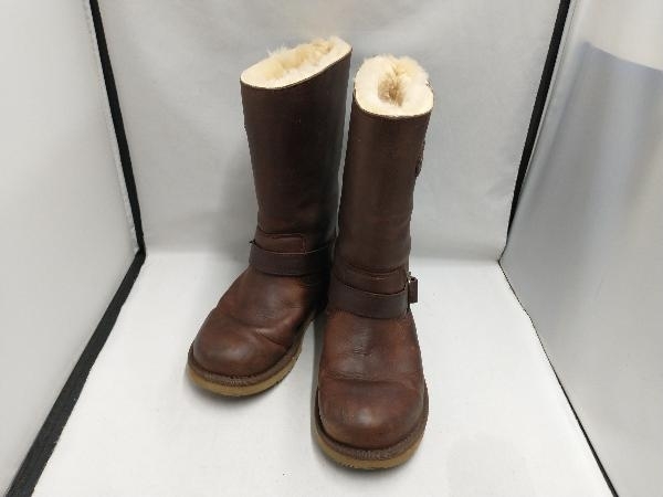 ヤフオク! - UGG/アグ/ロングブーツ/ブラウン/無地/裏地ボア/US...