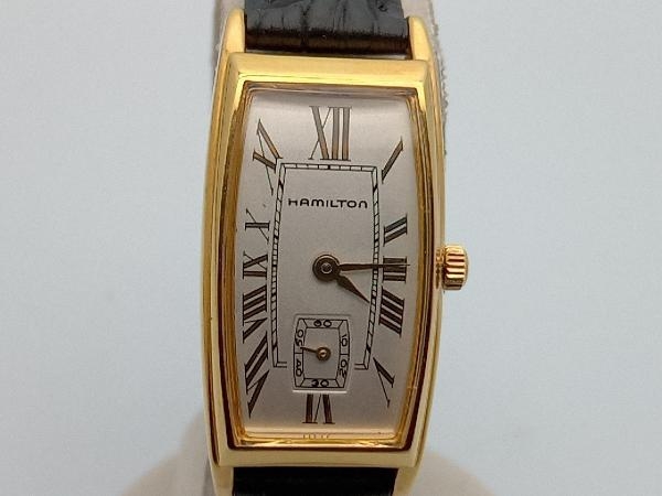 HAMILTON 腕時計 6256 アードモア スモセコ ゴールド ベルト非純正 ハミルトン スクエア 2022年12月電池交換済 ドイツのショルツ首相