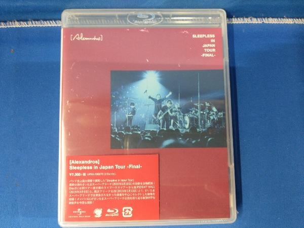 【未開封】Alexandros Sleepless in Japan Tour -Final-(Blu-ray Disc) アレキサンドロス_画像1