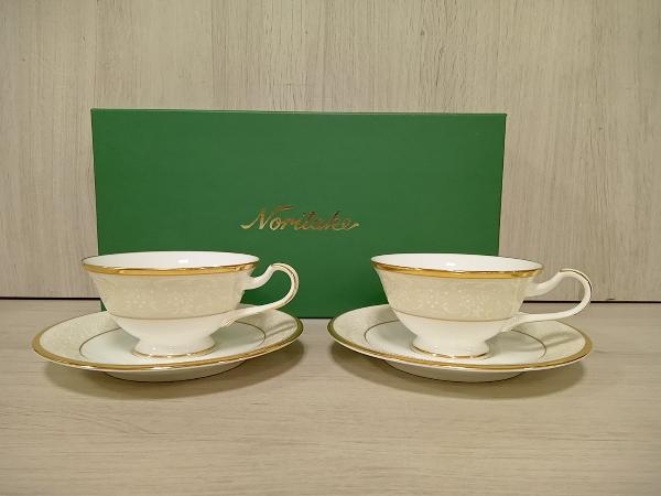 現状品 Noritake　ノリタケ　カップ＆ソーサー　2客　ホワイトパレスシリーズ