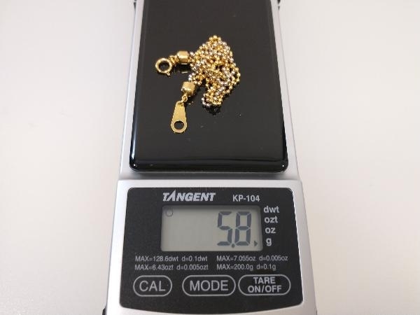 K18 Pt850 コンビ デザインブレスレット 編み込み 三つ編み 18K YG