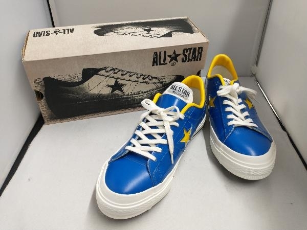 CONVERSE/ONE STAR J/コンバース/ワンスター/スニーカー/ブルー/ イエロー/27.5cm/日本製_画像1