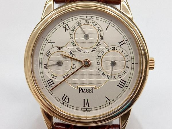 PIAGET ピアジェ トリプルカレンダー 15959 自動巻 オートマティック メンズ腕時計 750刻印 K18 ゴールド×ブラウン 店舗受取可