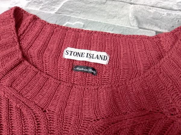 STONE ISLAND/1998SS/Knit Sweater/ストーンアイランド/90s/ニット/セーター/緑縁ワッペン付/90年代/Vintage/Paul Harvey/28155K85/レッド_画像5