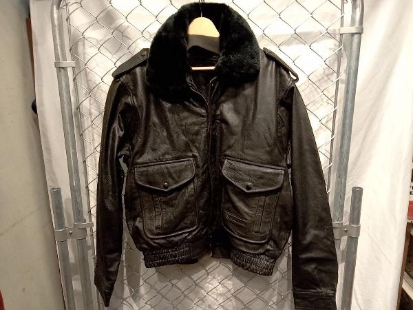古着 Leather jacket ライナー レザー ジャケット ブラック サイズ52 店舗受取可