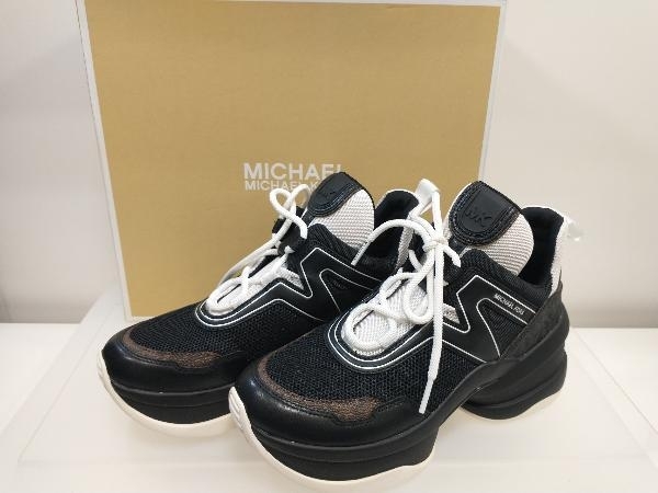 MICHAEL KORS Michael Kors OLYMPIA TRAINER спортивные туфли черный 8M 26cm мужской обувь обувь толщина низ магазин квитанция возможно 