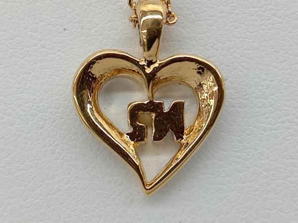  Junk камень взяв иметь [NINA RICCI] колье Heart аксессуары золотой цвет ювелирные изделия б/у 