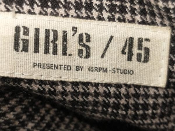 45RPM GIRLS 45 ベロア切替 千鳥格子 テーラードジャケット フォーティーファイブアールピーエム 店舗受取可_画像5