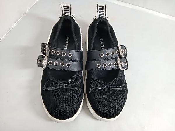 人気商品ランキング MIU MIU ミュウミュウ 黒 靴 約23cm ブラック