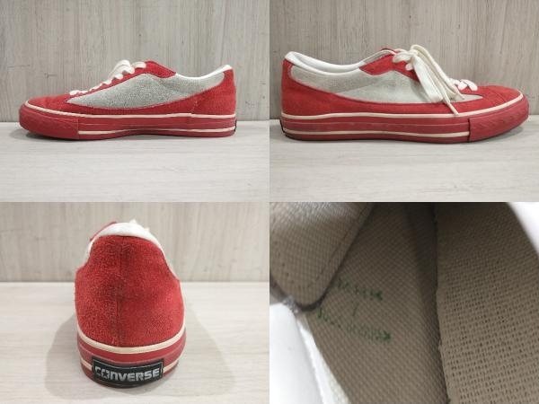  through year CONVERSE Converse sneakers leather Coach 90s made in Japan Vintage 25.0cm red present condition goods 