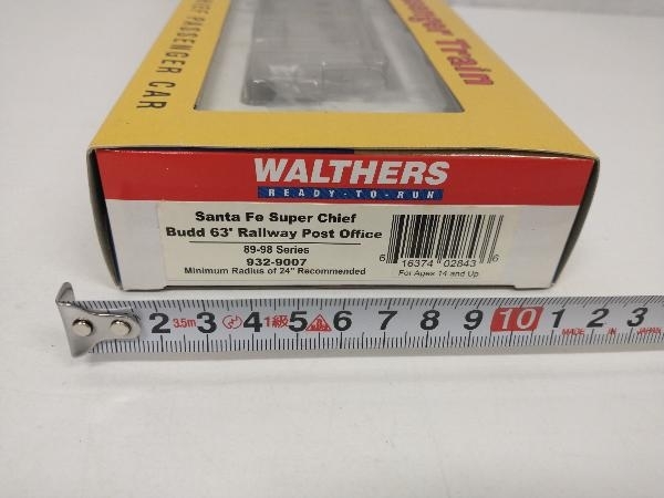 Santa Fe Super Chief Budd 63\'Railway Post Office 89-98 Series 932-9007 WALTHERS READY-TO-RUN HO gauge 