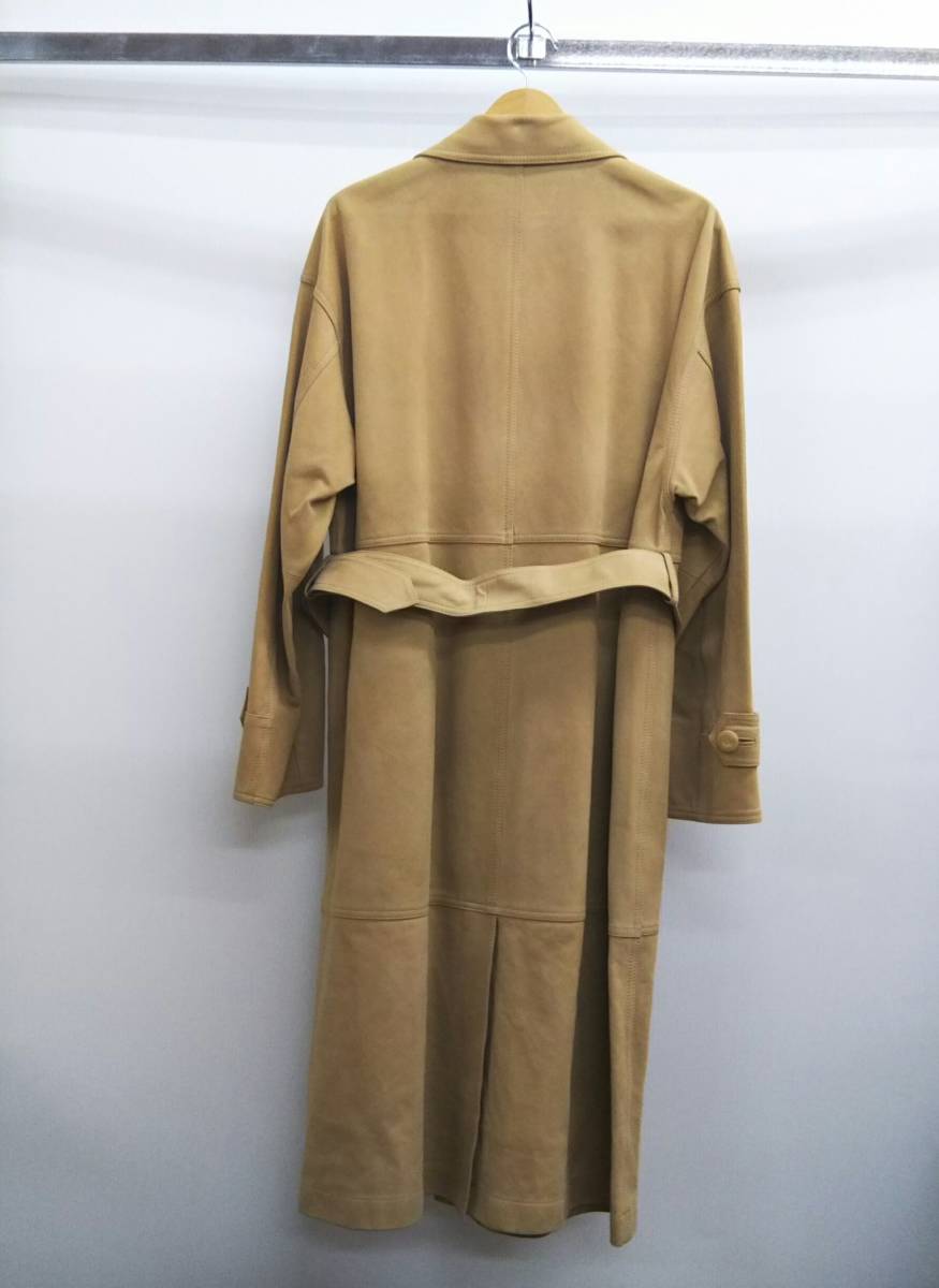 コート AURALEE オーラリー A20AC01NL NUBUCK LEATHER SOUTIEN COLLAR COAT サイズ3 ベージュ メンズ_画像2