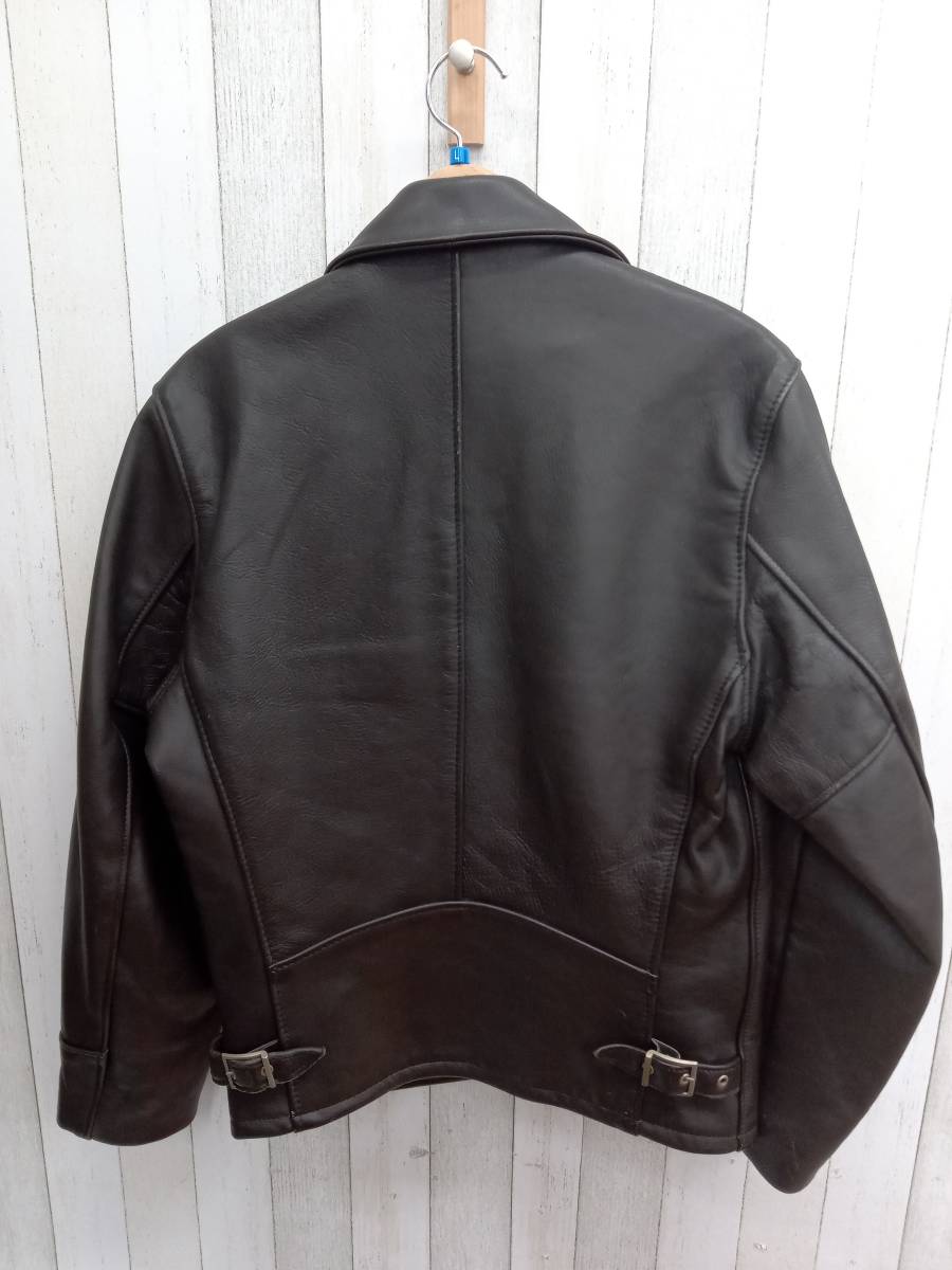 SCHOTT/ショット/レザーシングルライダース/襟付き/USA製/サイズ