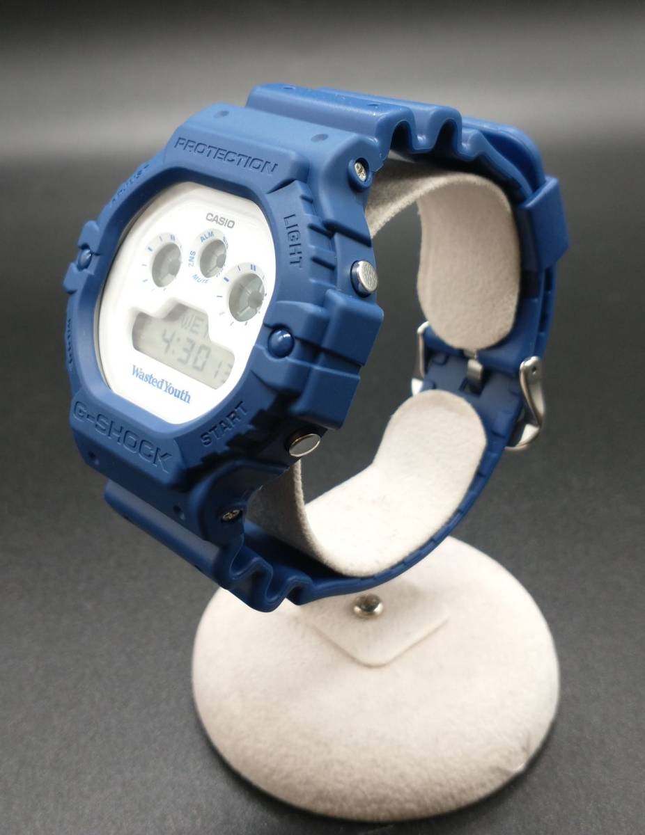 【即決・美品】CASIO カシオ G-SHOCK ジーショック Wasted Youthコラボモデル DW-5900WY-2JR ブルー クォーツ 腕時計_画像3