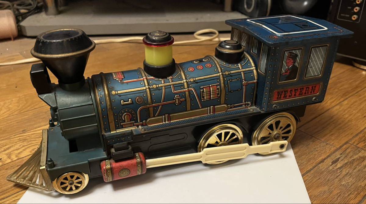 汽車 機関車 TRADE MARK MODERN TOYS製 ブリキ機関車 昭和レトロ