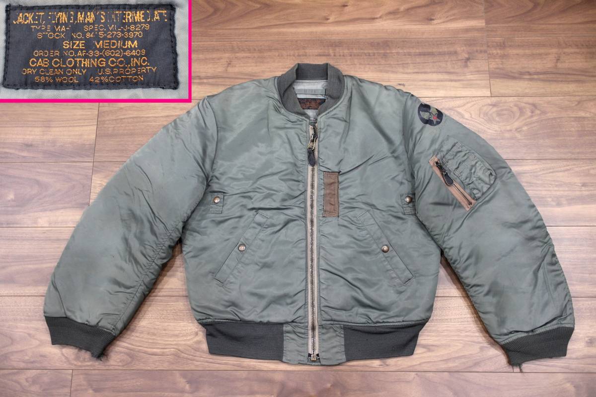Yahoo!オークション - ☆90s CAB CLOTHING MA-1 初期型 フラ...