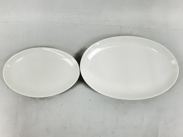 ICRIX 楕円形 白皿 中小 皿 20枚セット 食器 プレート 洋食器 中古 N6853097の画像2