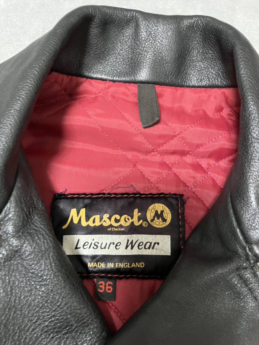 50s 60s 70s UK Vintage MASCOT Leather RIDERS JACKET Lightning